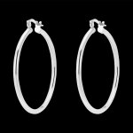 Croles moyennes - diamtre 30mm - or blanc 18 carats