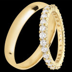 Duo d'alliances atelier & origine - or jaune & diamants - 18 carats Duo d'alliances atelier & origine - or jaune & diamants - 18 carats