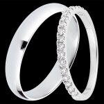Duo d'alliances pure & bettina - or blanc & diamants - 18 carats Duo d'alliances pure & bettina - or blanc & diamants - 18 carats