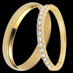 Duo d'alliances pure & bettina - or jaune & diamants - 18 carats Duo d'alliances pure & bettina - or jaune & diamants - 18 carats