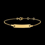 Gourmette enfant barrette - or jaune 18 carats Gourmette enfant barrette - or jaune 18 carats