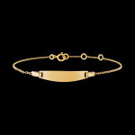 Gourmette enfant tonneau - or jaune 18 carats Gourmette enfant tonneau - or jaune 18 carats
