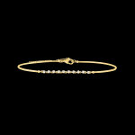 Jonc gracile - or jaune 9 carats et diamants