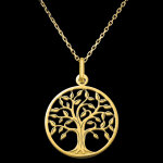 Mdaille ajoure arbre de vie  or jaune 18 carats