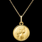Médaille ange de lumière – or jaune 18 carats Médaille ange de lumière – or jaune 18 carats