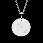 Mdaille angelot - or blanc 18 carats