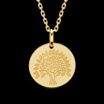 Mdaille arbre de vie - or jaune 18 carats