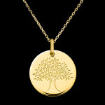 Mdaille de croissance eternelle  or jaune 18 carats