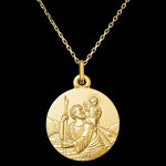 Médaille saint christophe – or jaune 18 carats Médaille saint christophe – or jaune 18 carats