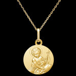 Mdaille saint jean - baptiste  or jaune 18 carats