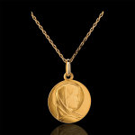 Médaille vierge classique 15mm - or jaune 18 carats Médaille vierge classique 15mm - or jaune 18 carats