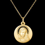 Médaille vierge marie ajourée – or jaune 9 carats Médaille vierge marie ajourée – or jaune 9 carats