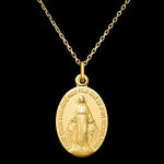 Médaille de la vierge miraculeuse – or jaune 18 carats Médaille de la vierge miraculeuse – or jaune 18 carats
