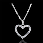 Pendentif abondance - coeur enchant - or blanc 18 carats et diamants