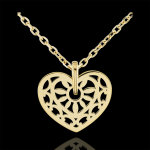 Pendentif coeur sortilge d'amour - or jaune 9 carats
