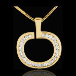 Pendentif diapple or jaune 18 carats