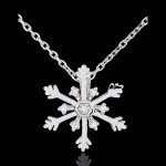 Pendentif flocon austral - or blanc 9 carats