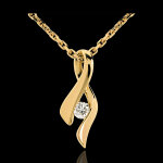 Pendentif nid prcieux - infini or jaune 9 carats diamant