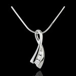 Pendentif nid prcieux - noeud illusion - or blanc 18 carats