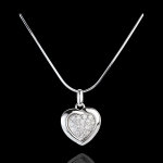 Pendentif or blanc 18 carats sweet heart - 18 diamants - 0. 2 carat