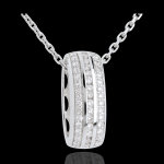 Pendentif roue diamants - or blanc 18 carats - 0. 27 carats Pendentif roue diamants - or blanc 18 carats - 0. 27 carats