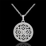 Pendentif sublime tahia - 37 diamants - or blanc 9 carats Pendentif sublime tahia - 37 diamants - or blanc 9 carats