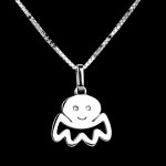 Poulpy - grand mod�le - or blanc 18 carats