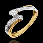 Solitaire nid précieux - système solaire - diamant 0. 08 carat - or bla Solitaire nid précieux - système solaire - diamant 0. 08 carat - or bla