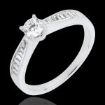 Solitaire pure or blanc 18 carats