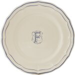 Assiette canaps 16. 5 cm f filet bleu monogramme 750973