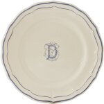 Assiette canaps 16. 5 cm d filet bleu monogramme 750971