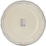 Assiette canaps 16. 5 cm l filet bleu monogramme 750979