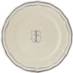 Assiette canaps 16. 5 cm i filet bleu monogramme 750976