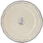 Assiette canaps 16. 5 cm j filet bleu monogramme 750977