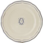 Assiette canap�s 16. 5 cm o filet bleu monogramme 750982