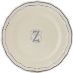 Assiette canapés 16. 5 cm z filet bleu monogramme 750993 Assiette canapés 16. 5 cm z filet bleu monogramme 750993