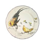 Assiette dessert 23. 2 cm coq et poule grands oiseaux 753144 Assiette dessert 23. 2 cm coq et poule grands oiseaux 753144