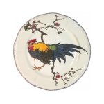 Assiette plate 26. 3 cm coq grands oiseaux 753131