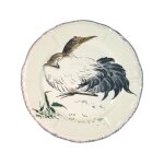 Assiette plate 26. 3 cm grue cendre grands oiseaux 753134
