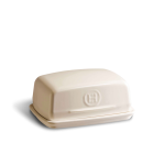 Beurrier en cramique 17x12 cm blanc argile 281673