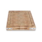 Billot  poser en bois de bout de charme querres inox 40 x 50 cm 337003