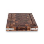 Billot  poser en bois de bout de noyer querres laiton 35 x 45 c. . . 337005