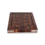 Billot  poser en bois de bout de noyer querres laiton 40 x 50 c. . . 337006