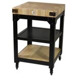 Billot industriel 60 x 60 x 90 cm avec billot de 8 cm en bois de . . . 337017