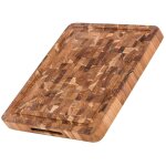 Billot en teck bois de bout de bout avec rigole ép 3, 8 cm 42 x 30. . . 339484 Billot en teck bois de bout de bout avec rigole ép 3, 8 cm 42 x 30. . . 339484
