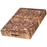 Billot en teck bois de bout de bout avec rigole ép 6, 4 cm 52 x 36. . . 339485 Billot en teck bois de bout de bout avec rigole ép 6, 4 cm 52 x 36. . . 339485