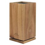 Bloc couteaux en bois d'acacia carre rotatif 725587 Bloc couteaux en bois d'acacia carre rotatif 725587
