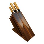 Bloc  couteaux en noyer aimant tout quip de 4 couteaux haiku . . . 121445