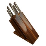 Bloc  couteaux en noyer aimant tout quip de 6 couteaux type30. . . 121454