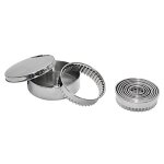 Serie 9 decoupoirs inox canneles 3a11cm 130178